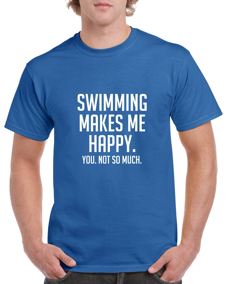 Swimming Makes Me Happy Shirt Funny Swimming Tshirt Swimming - Etsy