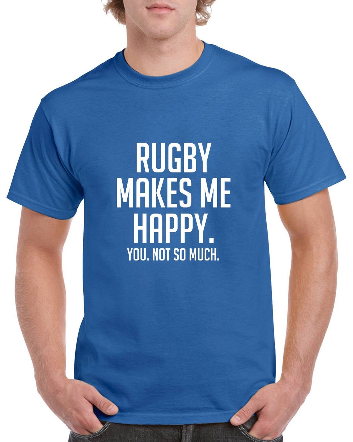 Rugby Makes Me Happy Shirt Funny Rugby Tshirt Rugby Gift Etsy