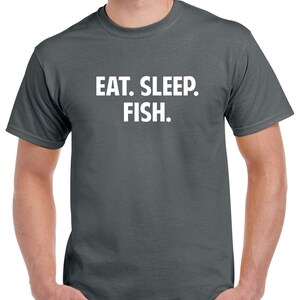 Eat Sleep Fish Shirt- Fishing Tshirt- Fishing Gift