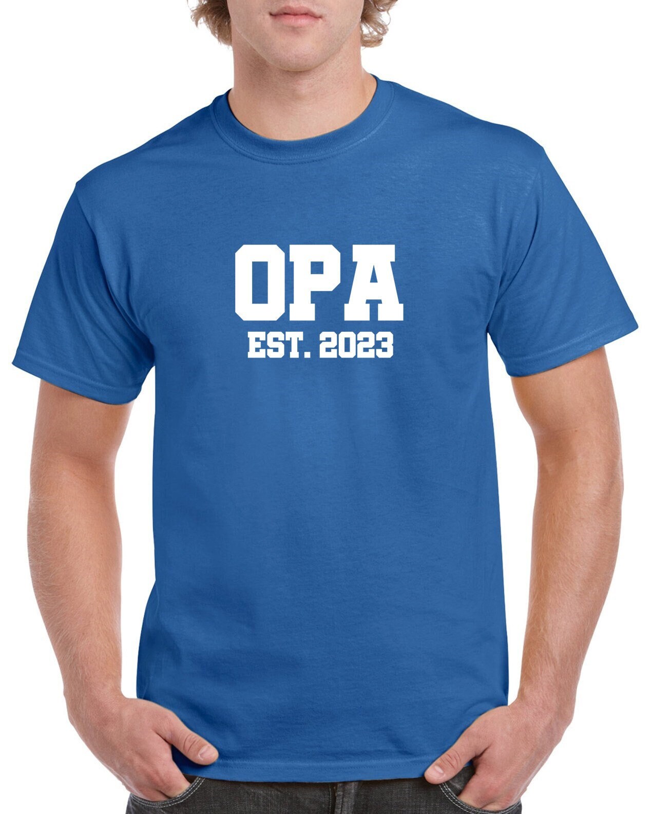 Opa Est. 2023 Tshirt Opa Est. 2024 Shirt Gift for Opa Gift for New Opa CUSTOMIZE THE YEAR Etsy