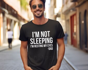 GR8Shop Fun I'm Not Sleeping I'm Just Resting My Eyes T-Shirt Maglietta Grigio per Uomo Size S