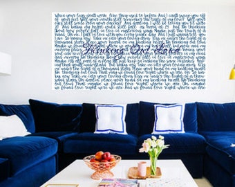 Song lyrics wall art | Etsy