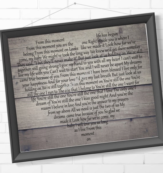 You're Still the One by Shania Twain Song Lyrics Wedding | Etsy