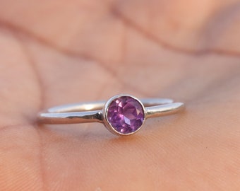Natural Amethyst Sterling Silver Ring - Beautiful Amethyst Ring - Amethyst Jewelry - Amazing Handmade Amethyst Ring - Gift For Her