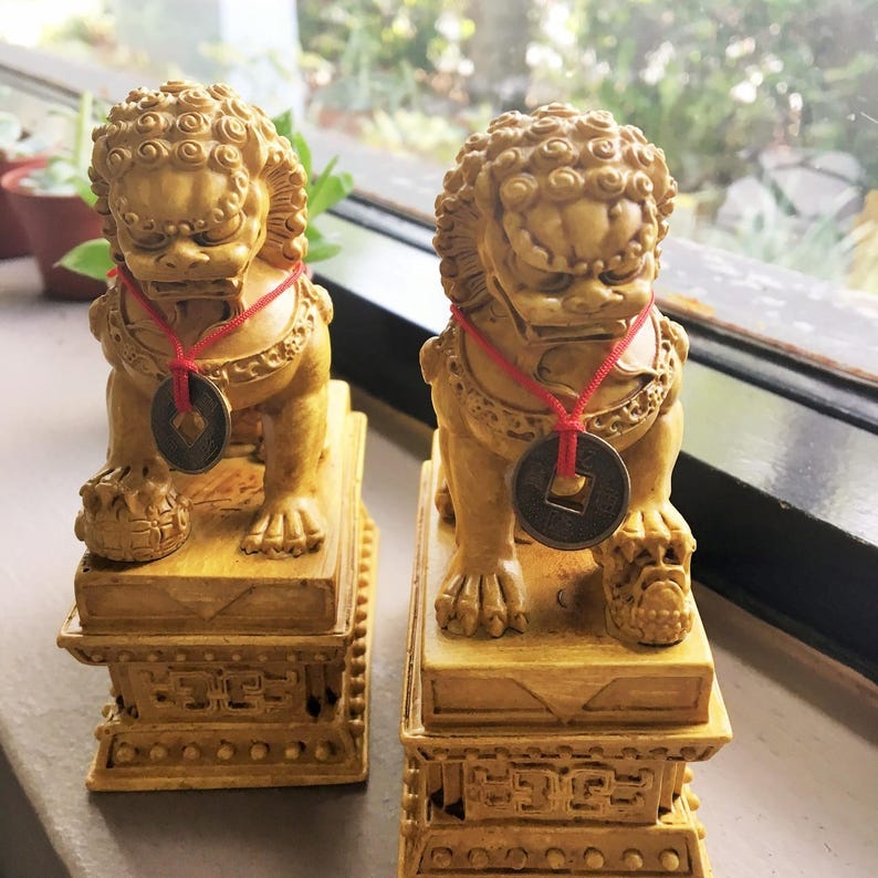 Feng Shui Fu Dogs Imperial Lions For Protection Of The Entrance