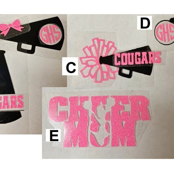 Custom Iron on Cheer Decal Etsy