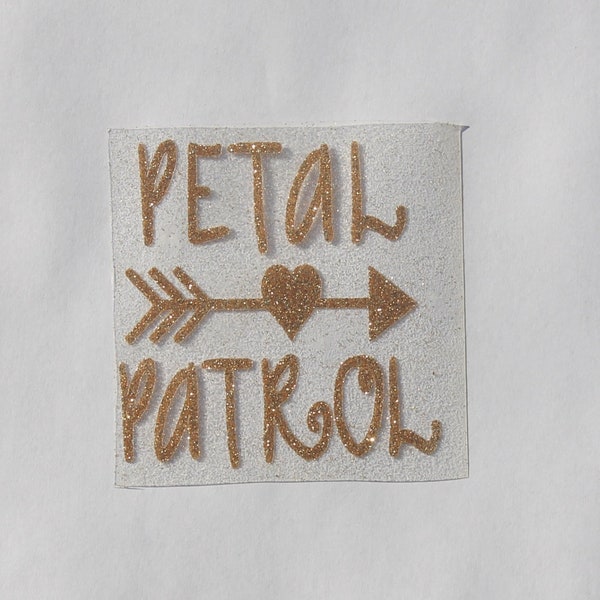 Petal Patrol Iron on Decal - Flower Girl Iron on Decal - DIY Flower Girl Shirt - Petal Patrol Onesie - Flower Girl Onesie - Wedding Decals