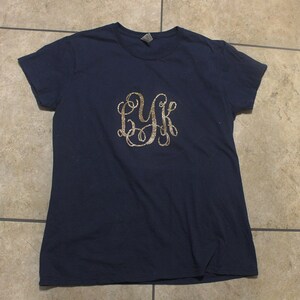 Monogram Iron on Decal Glitter Iron on Decal Glitter Monogram Bridal