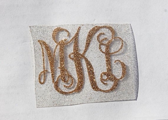 Monogram Iron on Decal - Glitter Iron on Decal - Glitter Monogram - Bridal Party Monograms - Bridal Party Gifts - Initial Decal - Girls