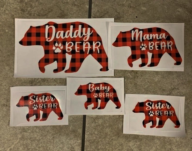 Diy Mama Bear Buffalo Plaid Shirt Mama Bear Iron on Decal - Etsy