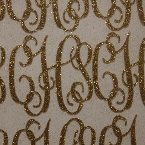 Monogram Iron on Decal Glitter Iron on Decal Glitter Monogram Bridal