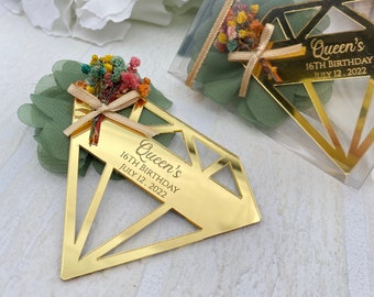 Diamond party favors, Wedding magnet favors, Save the date magnet, Engagement Favors, Bridal shower favors, Party guest gifts, Engagement