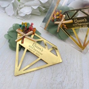 Diamond party favors, Wedding magnet favors, Save the date magnet, Engagement Favors, Bridal shower favors, Party guest gifts, Engagement