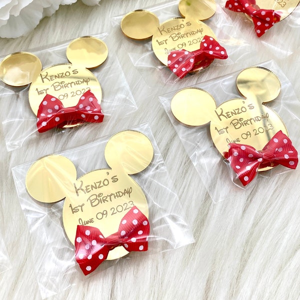 Mickey Mouse Ears Party Favors, Disney Party Favors, Baby Shower Favors, Custom Party Favors, Custom Ornament, Minnie Mouse Party Favors