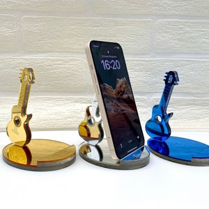 Guitar Phone Holder, Christmas Gifts, Gift for Him, Gift for Her, Instrument Phone Stand, Personalized Gifts, iphone Stand, Music Lovers,