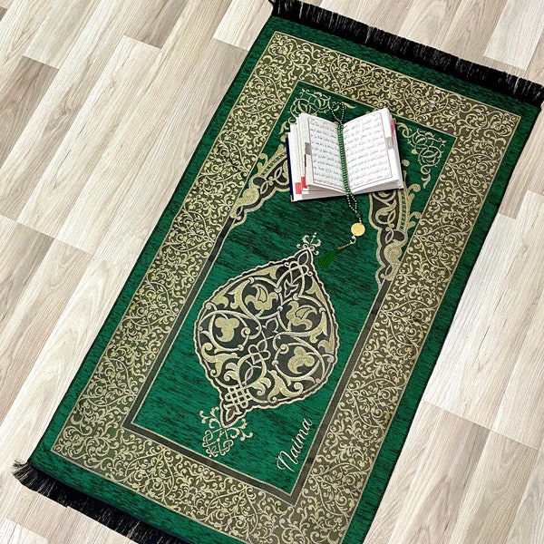 Custom Prayer Mat for Muslim Gifts, Islamic Prayer Rug, Prayer Set, Velvet Yaseen, Tasbih Favors, Eid Favors, Birthday Gifts, Ramadan Gift