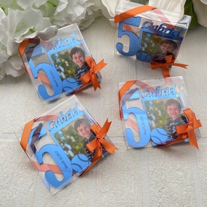 5th birthday party favors, 5th age photo favor, Birthday Souvenir, Fifth Birthday party gift, Birthday Keepsake, Photo frame magnet