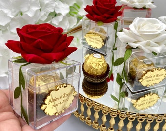 Beauty and the Beast favor, Beauty, Princess, Red Rose, Beauty and Beast  Birthday Favor Box , Party Supplies