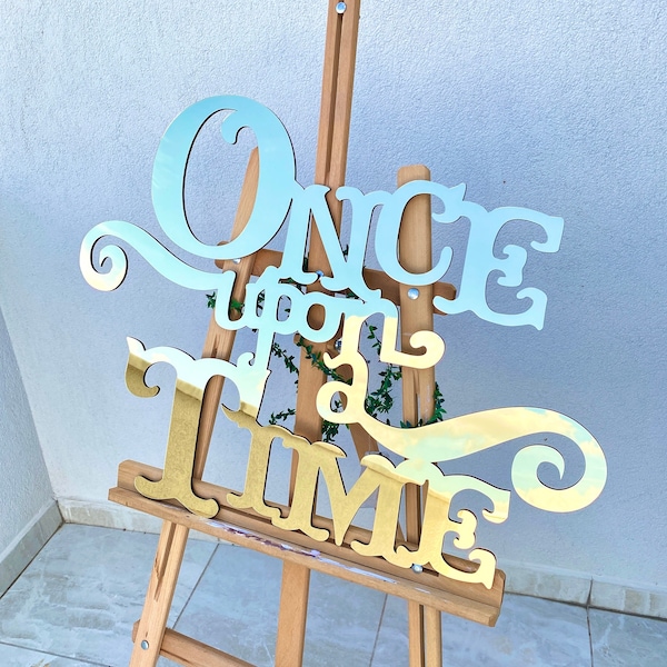 Acrylic Once Upon a Time Sign, Beauty and the Beast, Fairytale Room Decor, Princess Fairytale, Above Crib Sign, Nursery Wall Decorations,