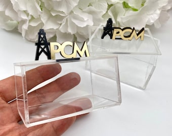 Acrylic favor box with name, Personalized Name, Wedding favor box, Baby shower favors, Personalized favor box, Coworker Gift, Thank You Gift