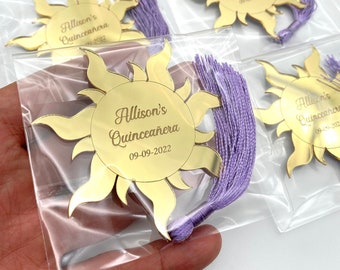 Tangled Sun Favors, Quinceañera Favors, Princess Party, Sweet 16 Party Favors, Mis XV Años, Tangled Wedding, Birthday Favor, Rapunzel Favors