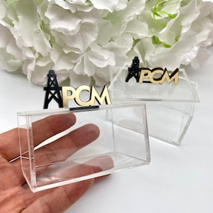 Acrylic favor box with name, Personalized Name, Wedding favor box, Baby shower favors, Personalized favor box, Coworker Gift, Thank You Gift