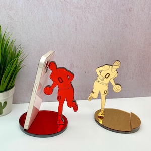 Basketball Phone Stand, Christmas Gifts, Gift for Him, Basketball Cell Holder, Personalized Gifts, iphone Holder, NBA Player Gifts