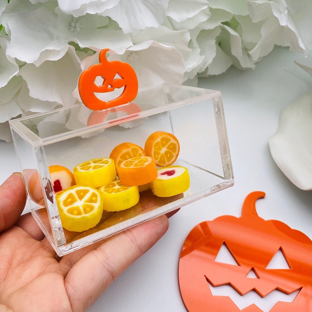 Halloween Favor Box With Lid Lux Acrylic Favor Box Halloween Etsy