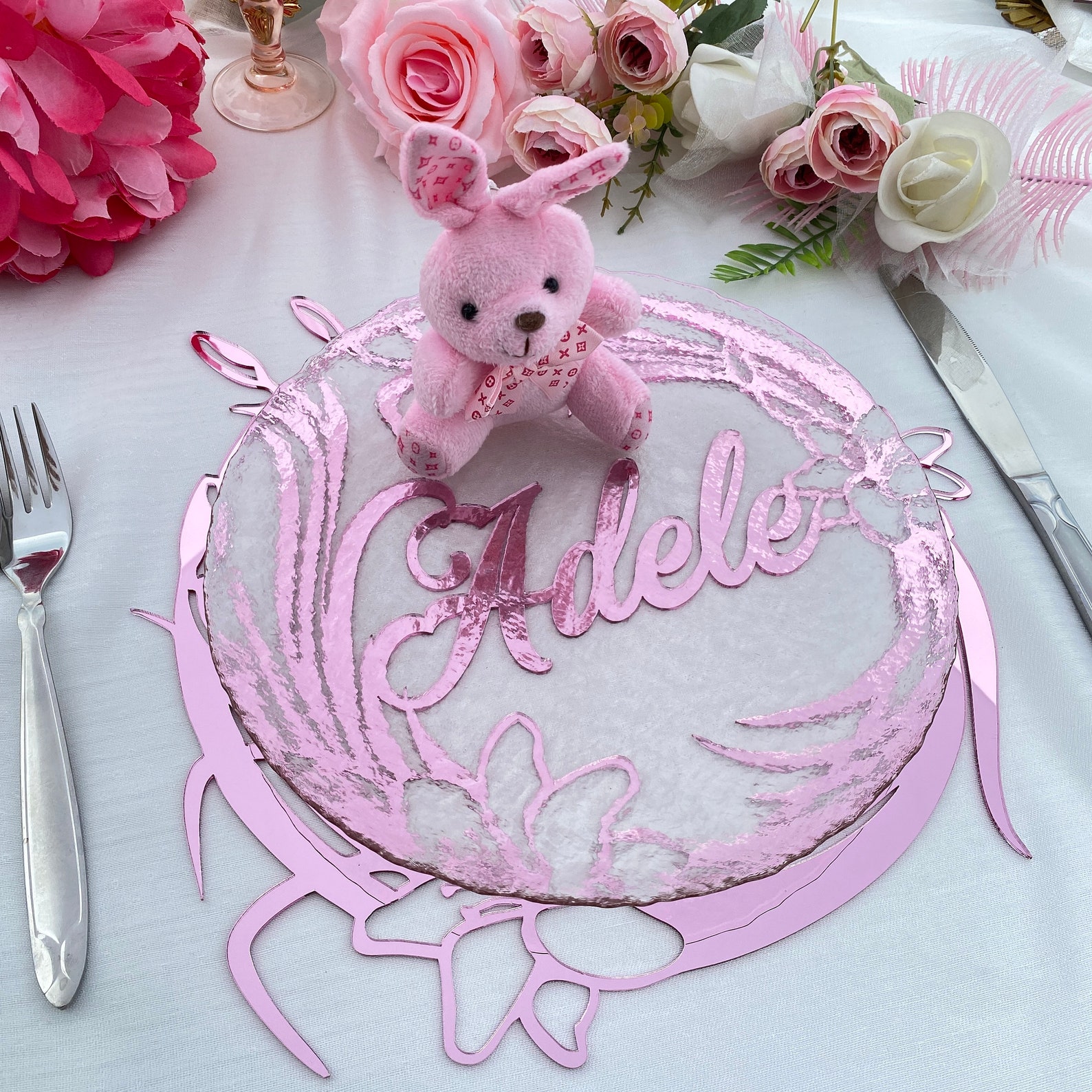 Personalized Charger Plate Dining Table Decor Baby Shower Etsy