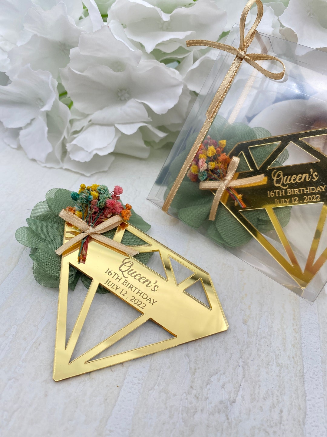 Diamond Party Favors, Wedding Favors, Save the Date Engagement Favors, Bridal