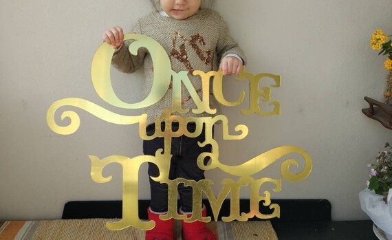 Free Shipping Once Upon A Time Sign Fairytale Room Decor Etsy