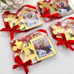 Mickey Mouse Party Favors for Kids, Blue Birthday Frame, Personalized Birthday Favours, Baby Shower Party, Photo Favors, Minnie Mouse Magnet