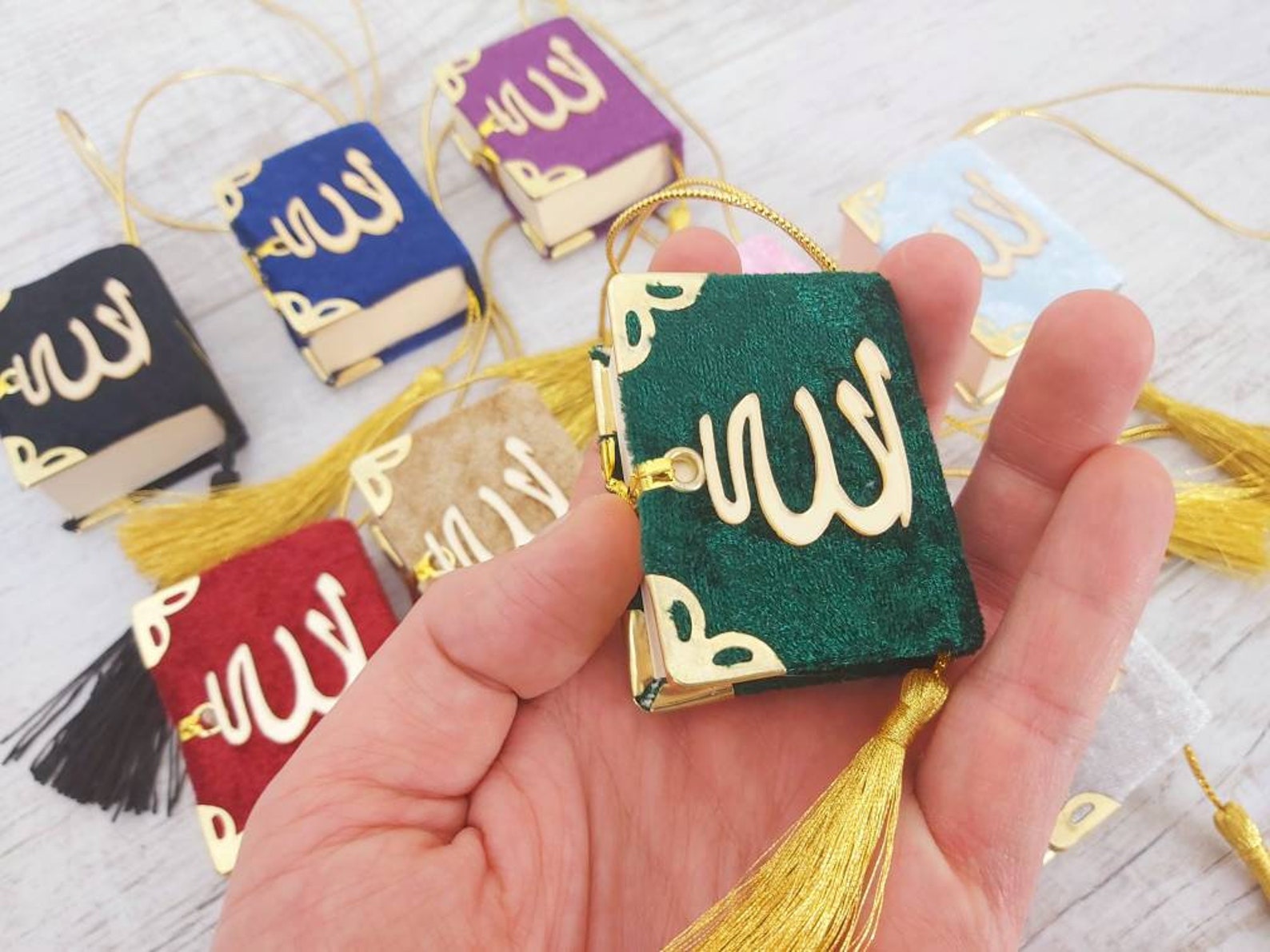 10 colors Mini Velvet Quran Quran Car Hanging Islamic Quran Etsy