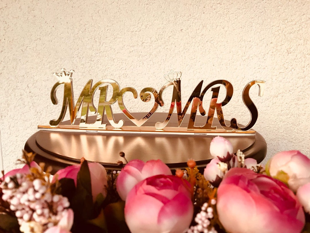 Acrylic Mr Mrs Sign Mr and Mrs Decor Wedding Table Decor Etsy
