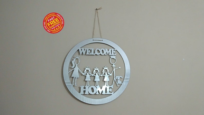 Front Door Wreaths FREE SHIPPING Front Door Decor Family Sign Welcome Home Front Door Sign Welcome Sign Family Name Sign Family Tree