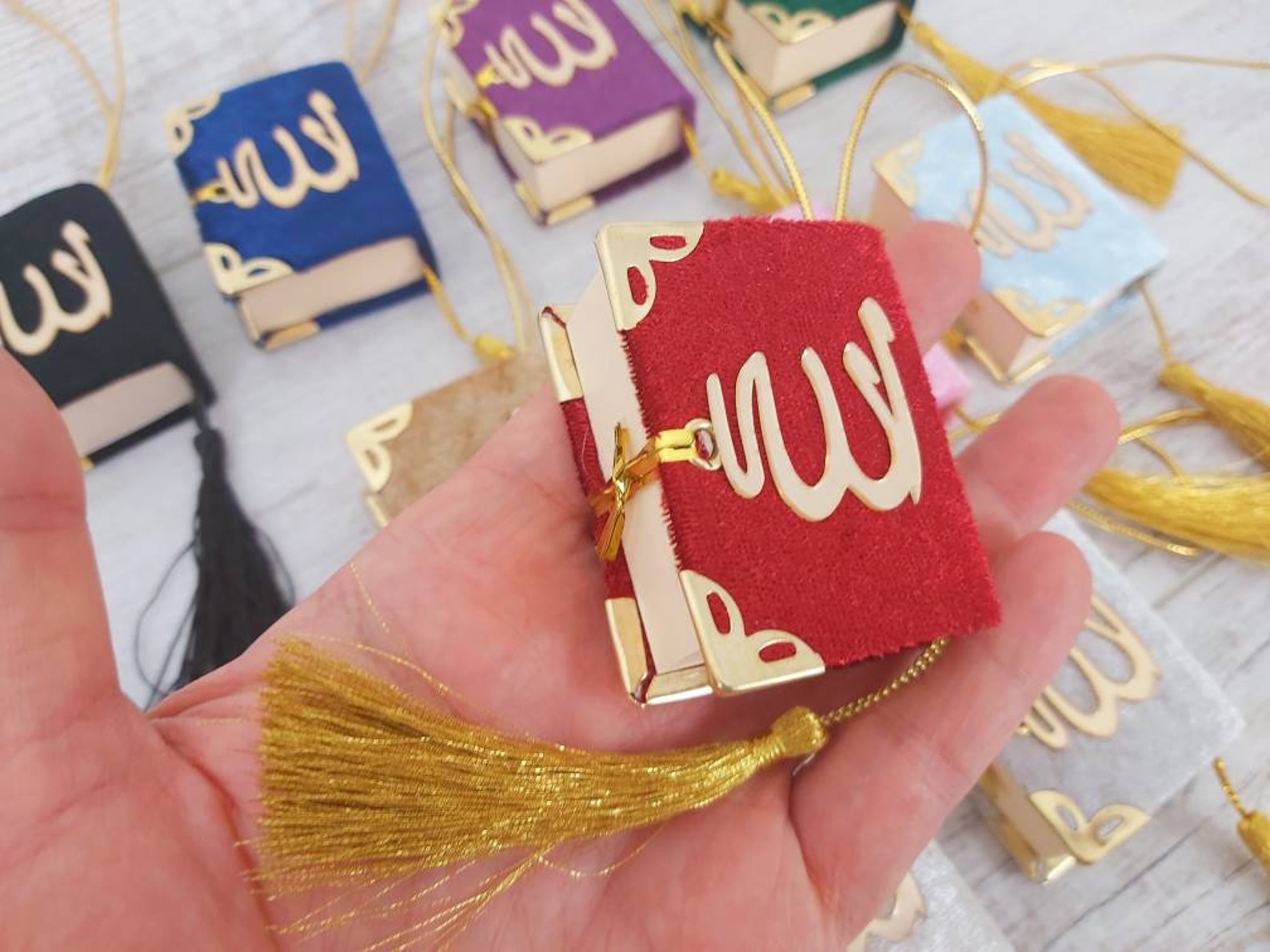 10 colors Mini Velvet Quran Quran Car Hanging Islamic Quran Etsy