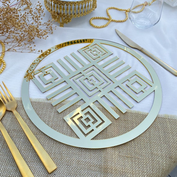 Gold Charger Plates, Wedding Charger Plate, Acrylic Charger Plate, Table  Charger Plate, Custom Plates, Placemats Sets, Round Placemats, -  Canada