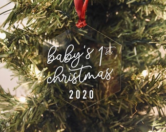 Baby's First Christmas | First Ornament | New Baby | Holiday Ornament | 2020 Ornament | Quarantine Birthday| 2020 First Christmas |