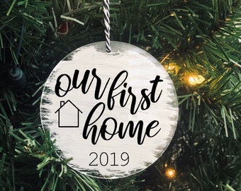 Our First Home Ornament | Christmas Ornament | Newlyweds | New House | Housewarming Gift | Homeowners