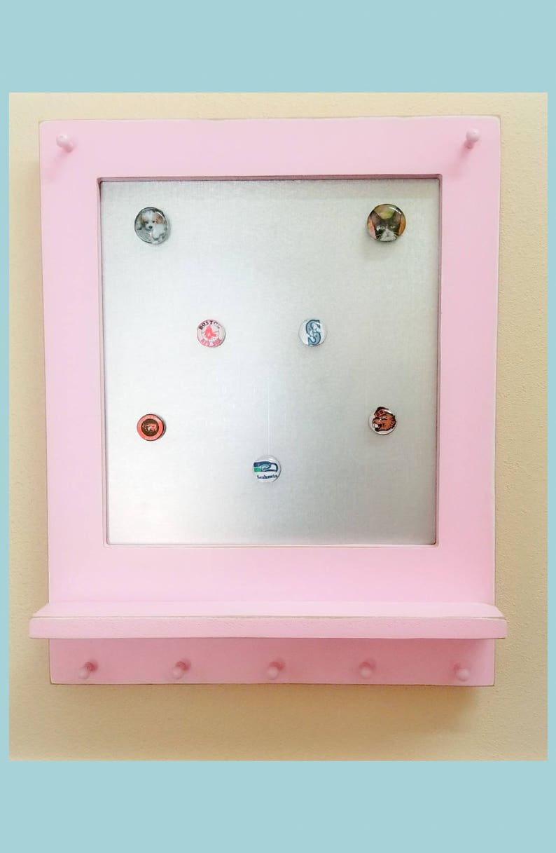 Message Board and Key Holder With Shelf Wall Decor Wood Sign