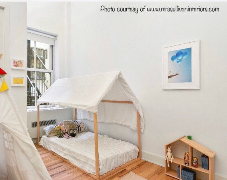 House Bed Frame For Kids Crib Twin Full Montessori Bed Etsy