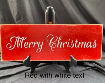 Merry Christmas ~  wall sign ~ Christmas Decor ~ home decor ~ wall decor ~ wood sign ~ holiday decoration