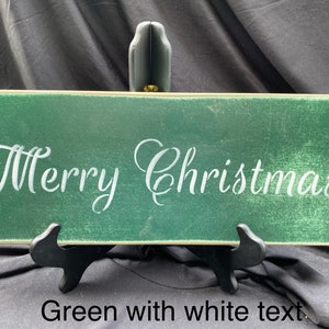 Merry Christmas wall sign Christmas Decor home decor wall decor wood sign holiday decoration Green with white
