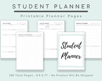 college assignment organizer Student Planner, Study Organizer, College School, Weekly Planner, Academic Planner, Classic HP, Big Happy Planner, PDF Printable