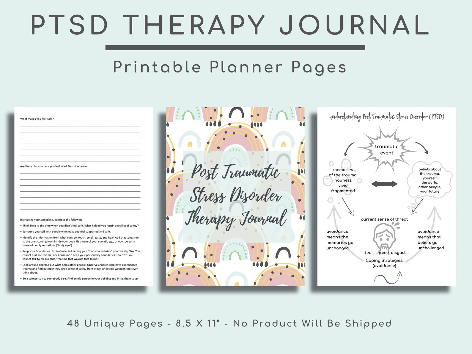 PTSD Therapy Journal, Mental Health, Trauma, Abuse, Depression, Anxiety, Counseling, Panic, Fear