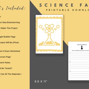 Science Experiment For Kids, Science Fair Project, Journal, Lab Kit, Notes, Poster, Ideas, Template image 3