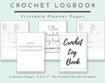 Crochet Project Log Printable Pages Planner Knitting (Digital Download)