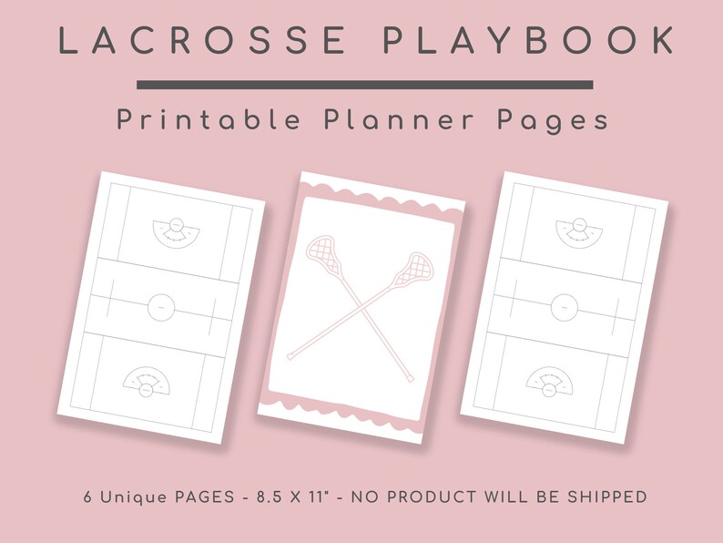 Lacrosse Playbook Printable Planner Sports Gift Coach Mom Etsy