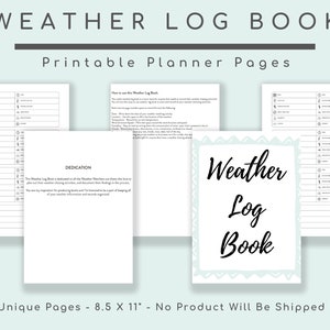 Wetter Tracker, Interaktives Notizbuch, Printable, Wetter Chart, Homeschool Unterricht, Planung, Digital Download, Wind Log