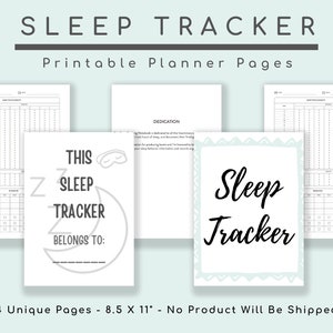 Slaaptracker, dagboek, dagboek, logboek, grafiek, geschenken, slaapplanner, maandelijks afdrukbaar, slaap lekker